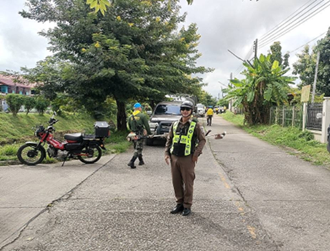 ด้มีการรักษาความปลอดภัยและอำนวยความสะดวกด้านการจราจรแก่ผู้เข้าร่วม “กิจกรรมจิตอาสา”